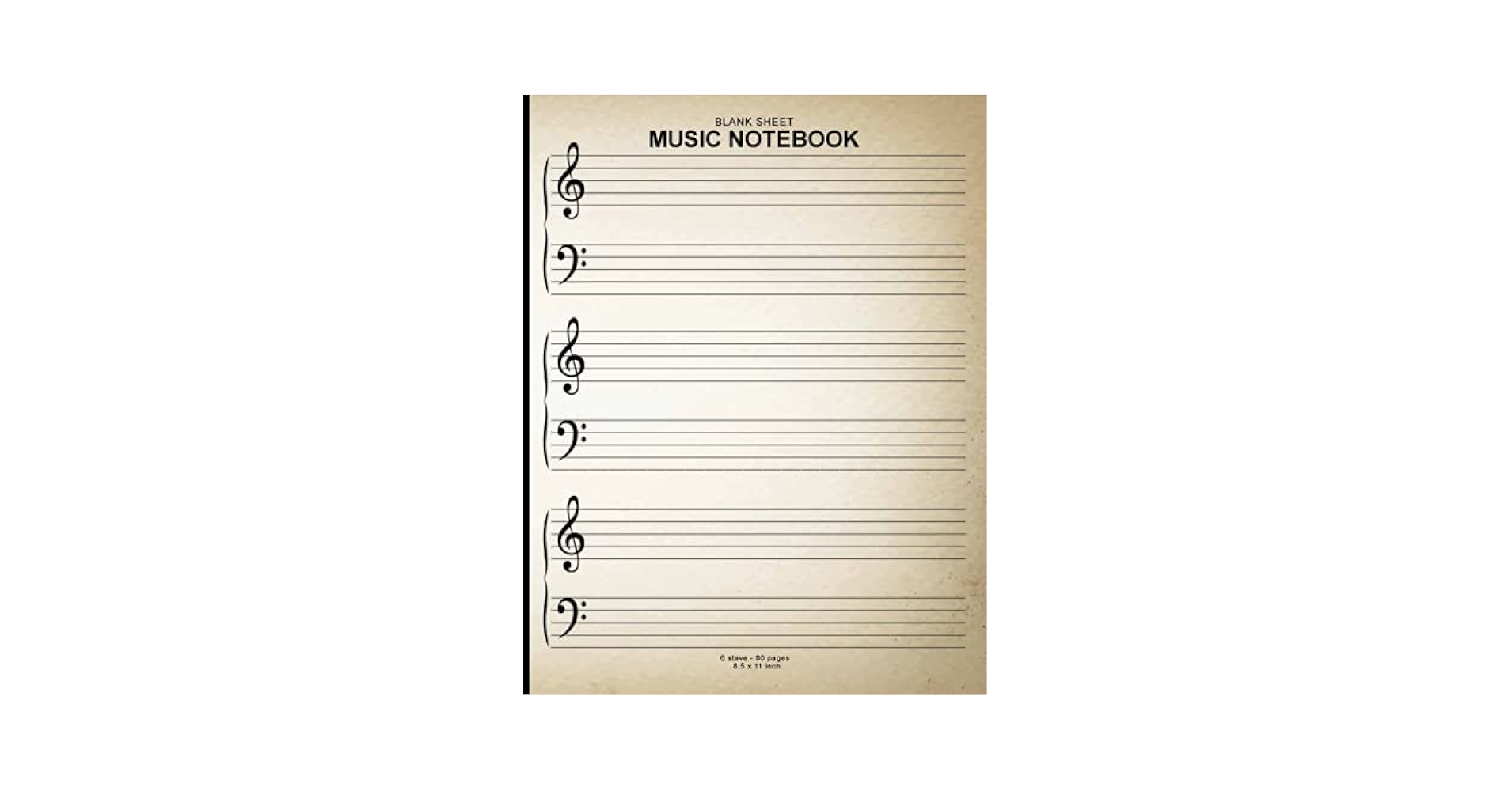 Amazon.com: Blank Sheet Music Notebook: Piano 8.5 x 11 Blank